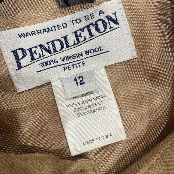 Vntage Pendleton 100% Virgin Wool Camel Blazer - Picture 7 of 8